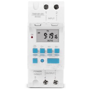 Temporizator digital programabil 12V, Sinotimer, 1min - 168 ore, releu electronic cu ceas si baterie inlocuibila, TM919H-4