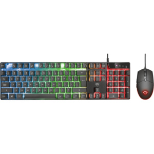 Kit Tastatura si Mouse Trust GXT 838 Azor, Iluminat (Negru)