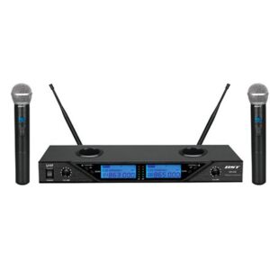 Set 2 microfoane wireless 8 canale reglabile BST UDR208