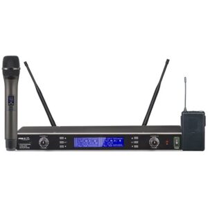 Set microfoane UHF 16 canale 1 de mana + 1 tip casca BST UDR300