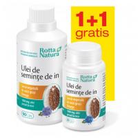 Ulei de seminte de in - pachet promotional 1+1 120cps ROTTA NATURA