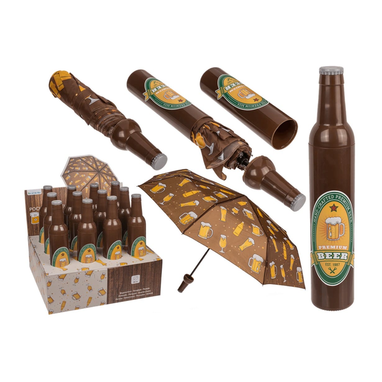 Umbrelă tip Sticlă de Bere