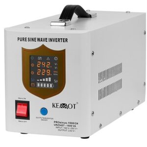 UPS CENTRALE TERMICE SINUS PUR 1500VA/1050W 24V KEMOT URZ3427 , borne externe, necesita 2 acumulatori 12v inseriati
