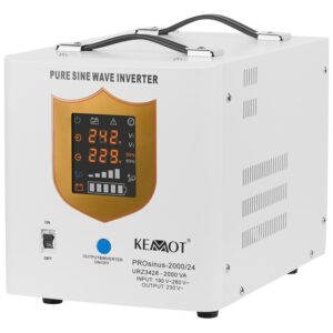 UPS centrale termice 2000VA/1400W KEMOT URZ3428, borne externe 24v, necesita 2 acumulatori 12v inseriati, unda sinusoida pura