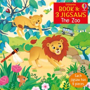 Set 3 Puzzle + Carte - Book and 3 Jigsaws: The Zoo Usborne