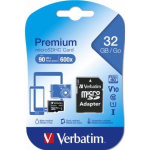 Card microSDHC Verbatim 44083, 32GB clasa 10, cu adaptor