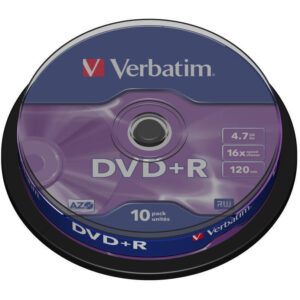Verbatim DVD+R 16X 10PK SPIND MATT SILV