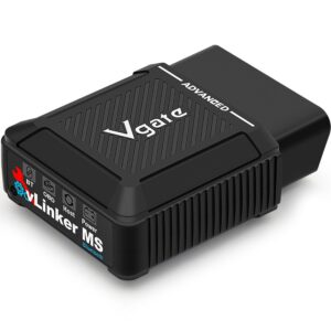 Vgate vLinker MS Bluetooth OBD2 – adaptor diagnoza auto profesional, compatibil iOS Android Windows, suport FORScan, BimmerCode, programare ECU