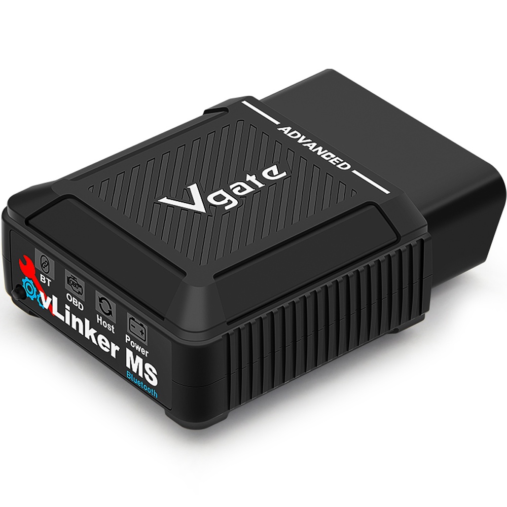 Vgate vLinker MS Bluetooth OBD2 – adaptor diagnoza auto profesional, compatibil iOS Android Windows, suport FORScan, BimmerCode, programare ECU