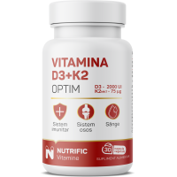 Vitamina D3 2000UI + K2 75mcg OPTIM 30buc NUTRIFIC
