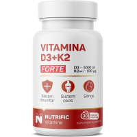 Vitamina D3 5000ui + K2 100mcg FORTE 30buc NUTRIFIC