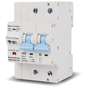 Siguranta automata inteligenta Wi-Fi 1P+N 63A Sinotimer WCB102, Tuya