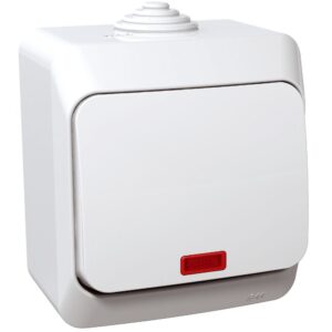 Intrerupator simplu cu indicator luminos Schneider Cedar WDE000514, alb