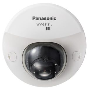 Camera de supraveghere dome IP Panasonic WV-S3131L, 2MP, lentila 2.8mm, iA (intelligent Auto), IR 15m, slot card 64GB, microfon, PoE