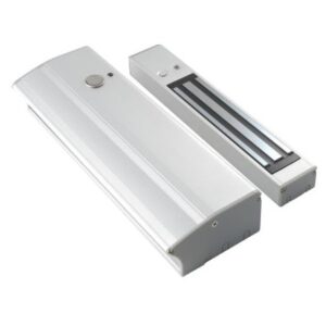 Electromagnet aplicabil de 280kgf, cu maner pentru usi cu deschidere in interior si cu led de stare YM-280T(LED)H