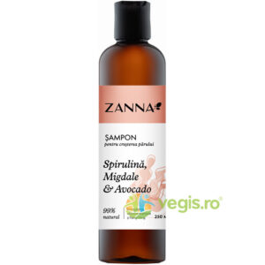 Sampon pentru Cresterea Parului cu Spirulina, Migdale si Avocado 250ml