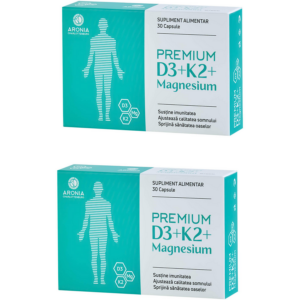 Pachet D3+K2+Magnesium (Imunitate, Somn, Oase) 30cps + 30cps