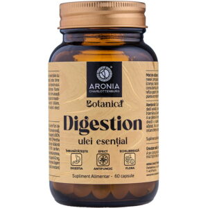 Digestion - Capsule cu 6 Uleiuri Esentiale pentru Digestie, Flora Intestinala si Confort dupa Masa 60cps
