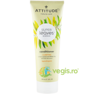 Balsam pentru Par Gras Frunze de Lamaie si Ceai Alb Super Leaves 240ml