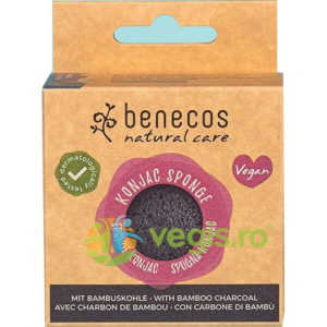 Burete din Konjac pentru Ten Gras si Acneic cu Carbune din Bambus 15g