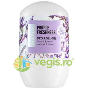 Deodorant Roll-On Natural pentru Femei pe Baza de Piatra de Alaun cu Lavanda si Bergamota Purple Freshness 50ml