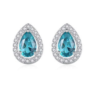 Cercei din argint Capri Aquamarine