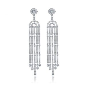Cercei lungi cristale swarovski Celeste