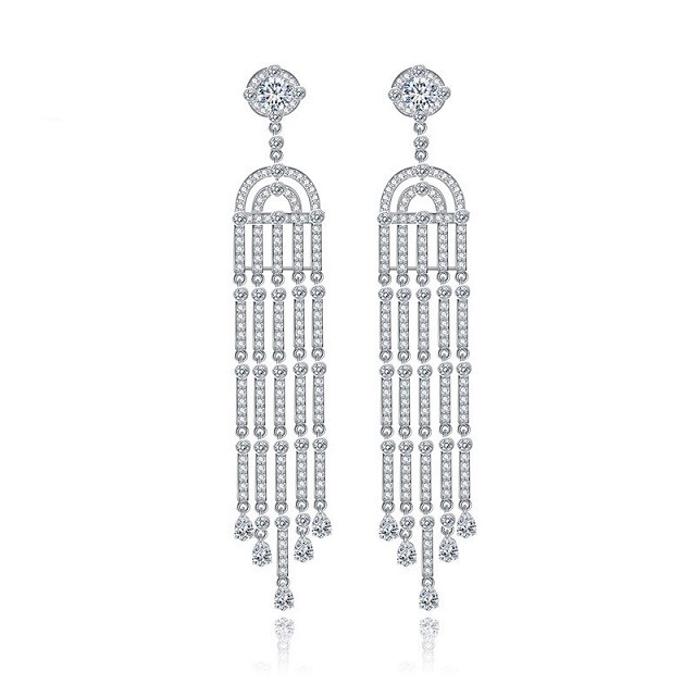 Cercei lungi cristale swarovski Celeste