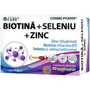 Biotina 1000 mcg, Seleniu si Zinc 30 cps vegetale