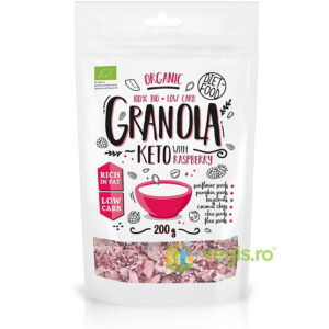 Granola Keto cu Zmeura Ecologica/Bio 200g
