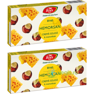 Pachet Hemorsan Crema Solida (D163): 2 x 6 monodoze