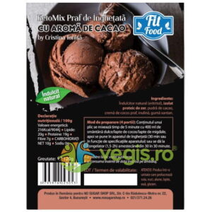 KetoMix Praf pentru Inghetata cu Cacao Indulcita cu Eritritol 120g