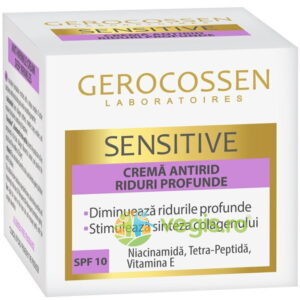 Crema Antirid pentru Riduri Profunde cu SPF10 Sensitive 50ml