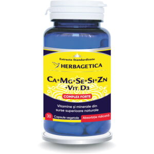 Complex Forte (Ca+Mg+Se+Si+Zn) Cu Vitamina D3 30cps