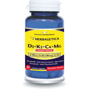 Complex Natural (D3 + K2 + CA + MG) 60cps