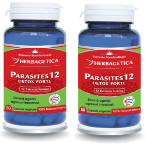 Pachet Parasites 12 Detox Forte 60cps+60cps (50% reducere la al doilea produs)