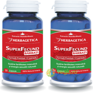 Pachet Super Fecund Barbati 30cps+30cps (50% reducere la al doilea produs)