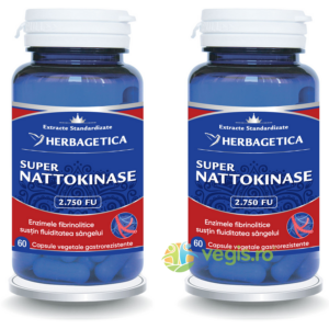 Pachet Super Nattokinase 2.750 FU 60cps+60cps