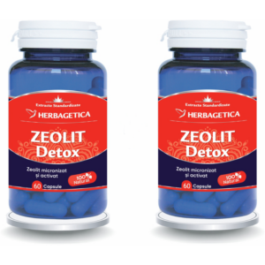Pachet Zeolit Detox 60cps + 60cps (50% reducere la al doilea produs)