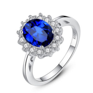 Inel AG piatra albastra Princess