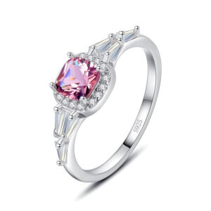 Inel argint Reina Pastel Pink