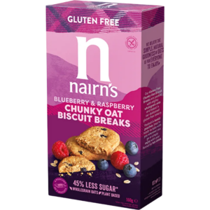 Biscuiti Pufosi din Ovaz Integral cu Afine si Zmeura fara Gluten 160g