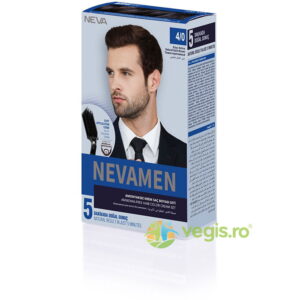 Vopsea de Par pentru Barbati fara Amoniac Saten Inchis Natural 4/0 Nevamen 150ml