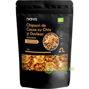 Chips-uri de Cocos cu Chia si Seminte de Dovleac Ecologice/Bio 100g