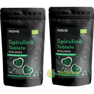 Pachet Spirulina Tablete Ecologice/Bio 125g+125g