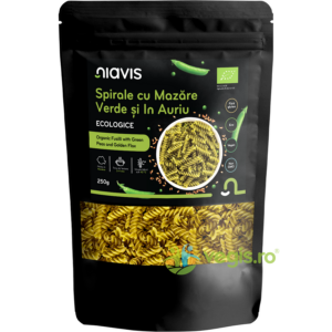 Spirale cu Mazare Verde si In Auriu fara Gluten Ecologice/Bio 250g
