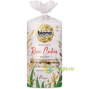 Rondele de Orez Integral Expandat fara Sare Ecologice/Bio 100g