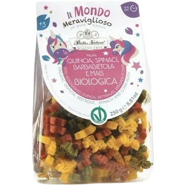Paste Unicorni Tricolore cu Porumb, Sfecla, Spanac si Quinoa Ecologice/Bio 250g