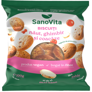 Biscuiti cu Naut, Ghimbir si Coacaze fara Zahar Adaugat 100g