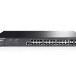 Switch TP-LINK TL-SG3424P, Porturi 24 x RJ-45 10/100/1000, 4 x SFP, Metal Case